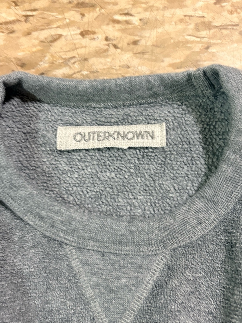 Outerknown Men's Heather Gray Crewneck Pullover - Picture 4 of 7